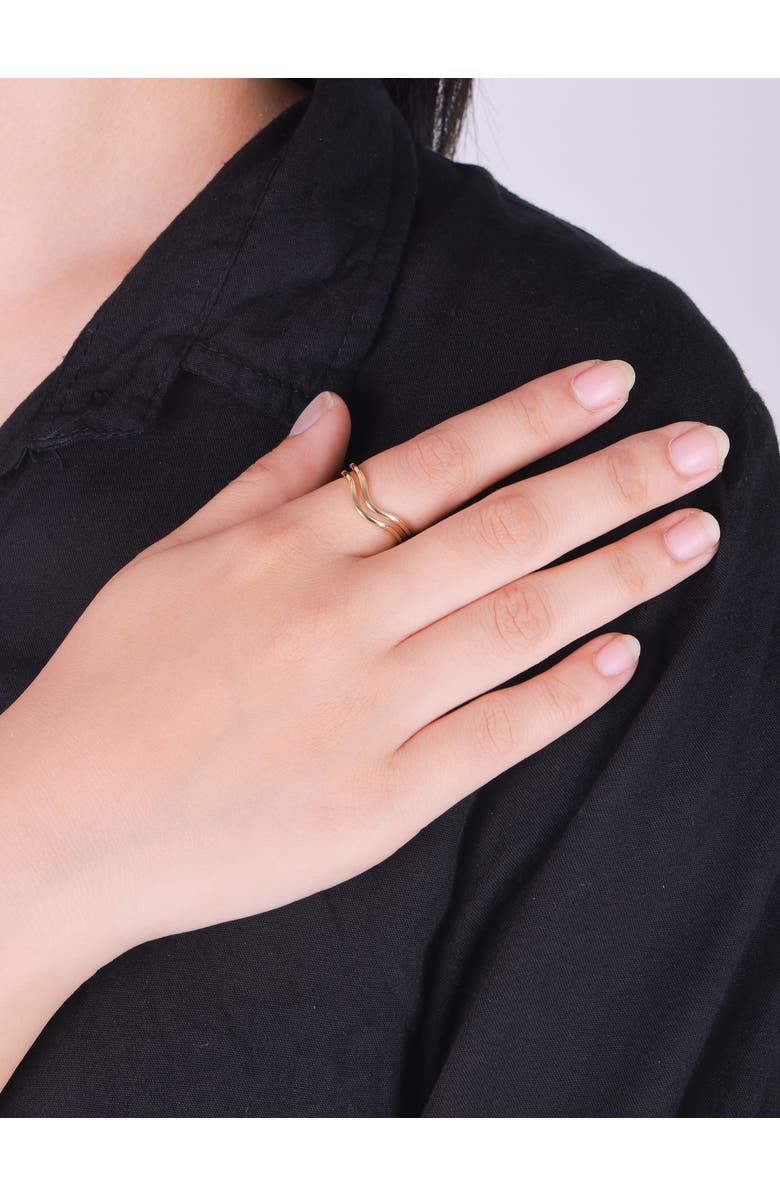 DEVATA Wishbone Arch Ring in 14K Gold, Alternate, color, Yellow Gold