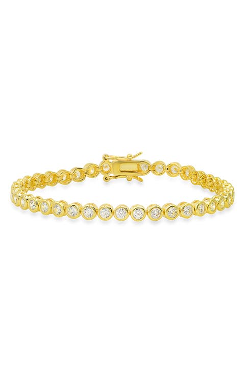 Sterling Silver Cubic Zirconia Tennis Bracelet