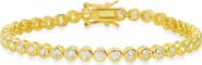 Queen Jewels Sterling Silver Cubic Zirconia Tennis Bracelet