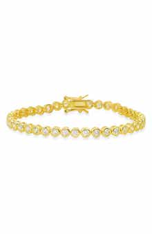 Queen Jewels Sterling Silver Cubic Zirconia Tennis Bracelet