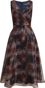 Julia Jordan Floral Cocktail Midi Dress