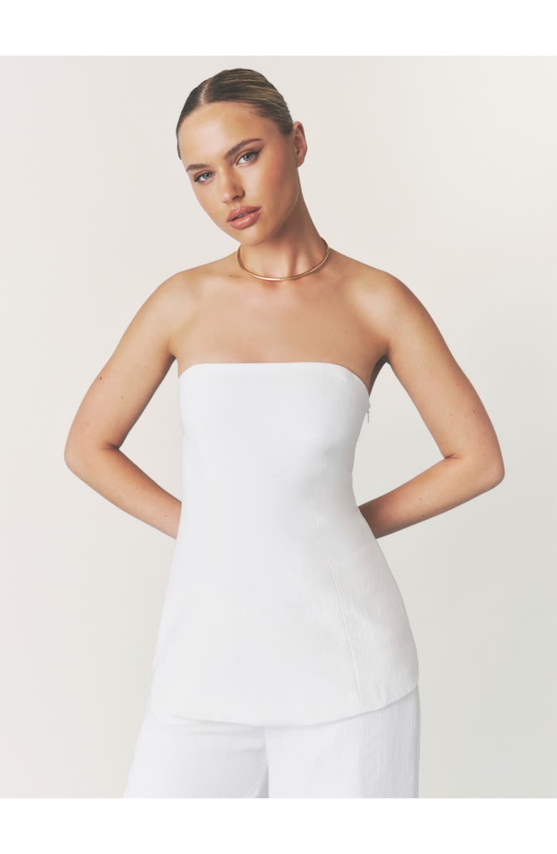 Six Stories Verity Tailored Bandeau Longline Top, Main, color, White