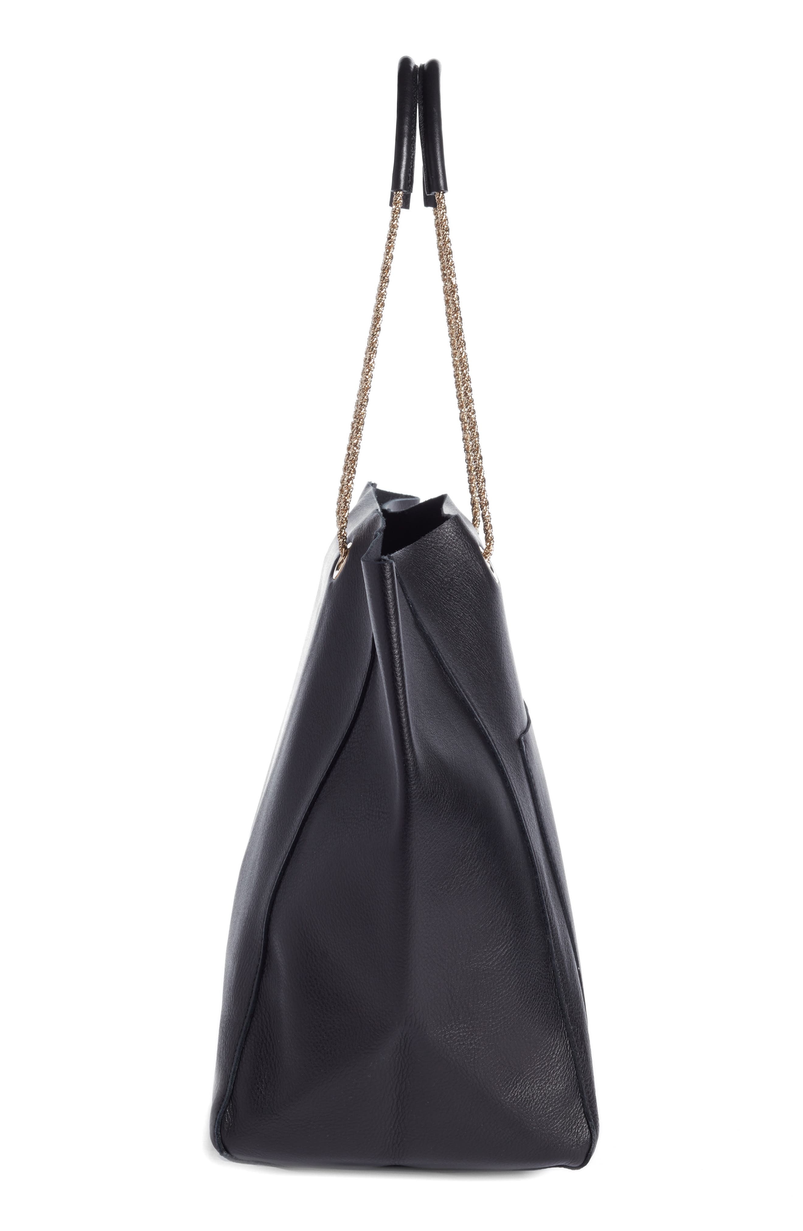 Sézane Gaby Leather Tote, Alternate, color, 