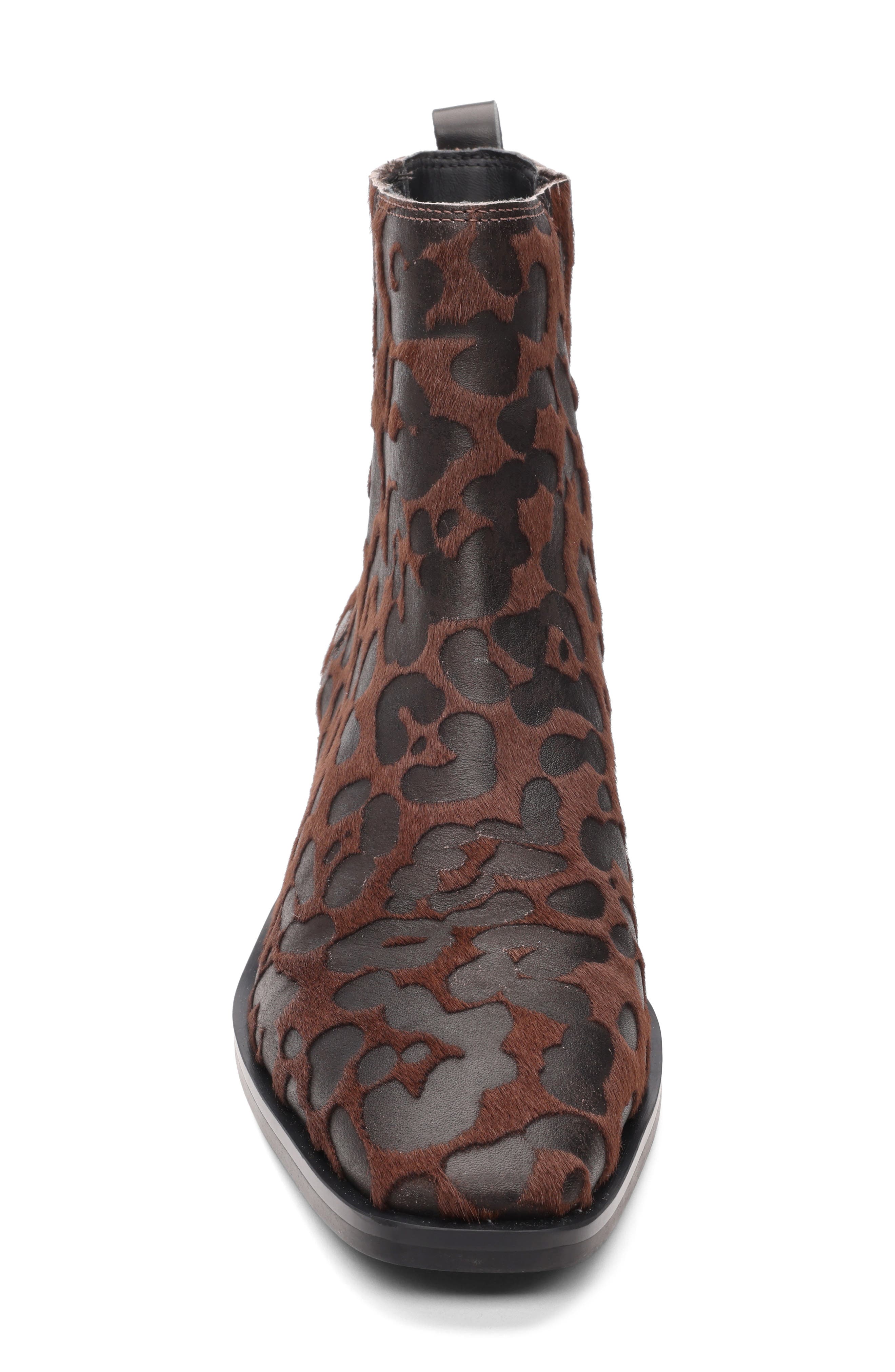 Sanctuary Demi Genuine Calf Hair Bootie, Alternate, color, Black/ Brown Print Calf Hair