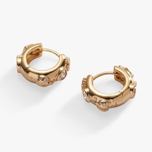 Alex And Ani Love Luck Huggie Earrings In Gold