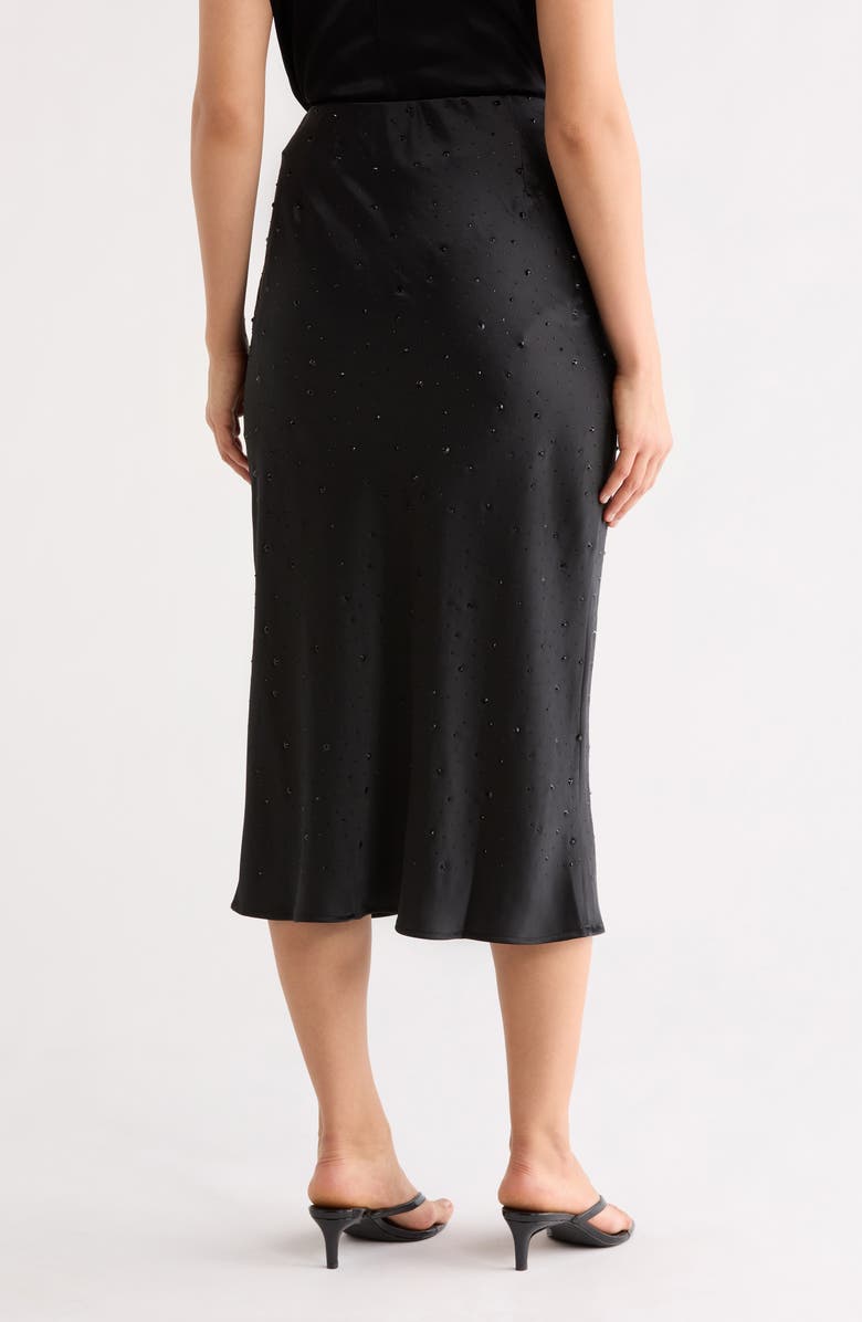 DKNY Jeans Crystal Embellished Skirt, Alternate, color, Black