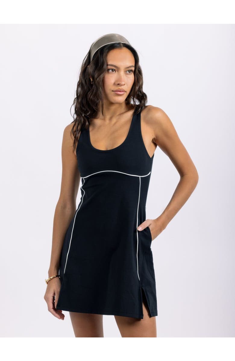 Fore-té Club Attire Amelia Athletic Dress, Main, color, Black