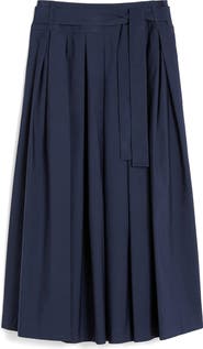 スカート Weekend Max Mara AGIATE - Pleated cotton skirt Weekend Max Mara Agiate Tie Waist Cotton Skirt | Nordstrom