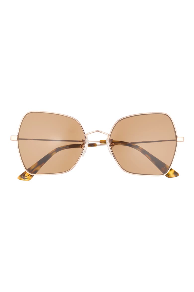 55mm Polarized Butterfly Sunglasses, Main, color, GOLD GOLD BROWN