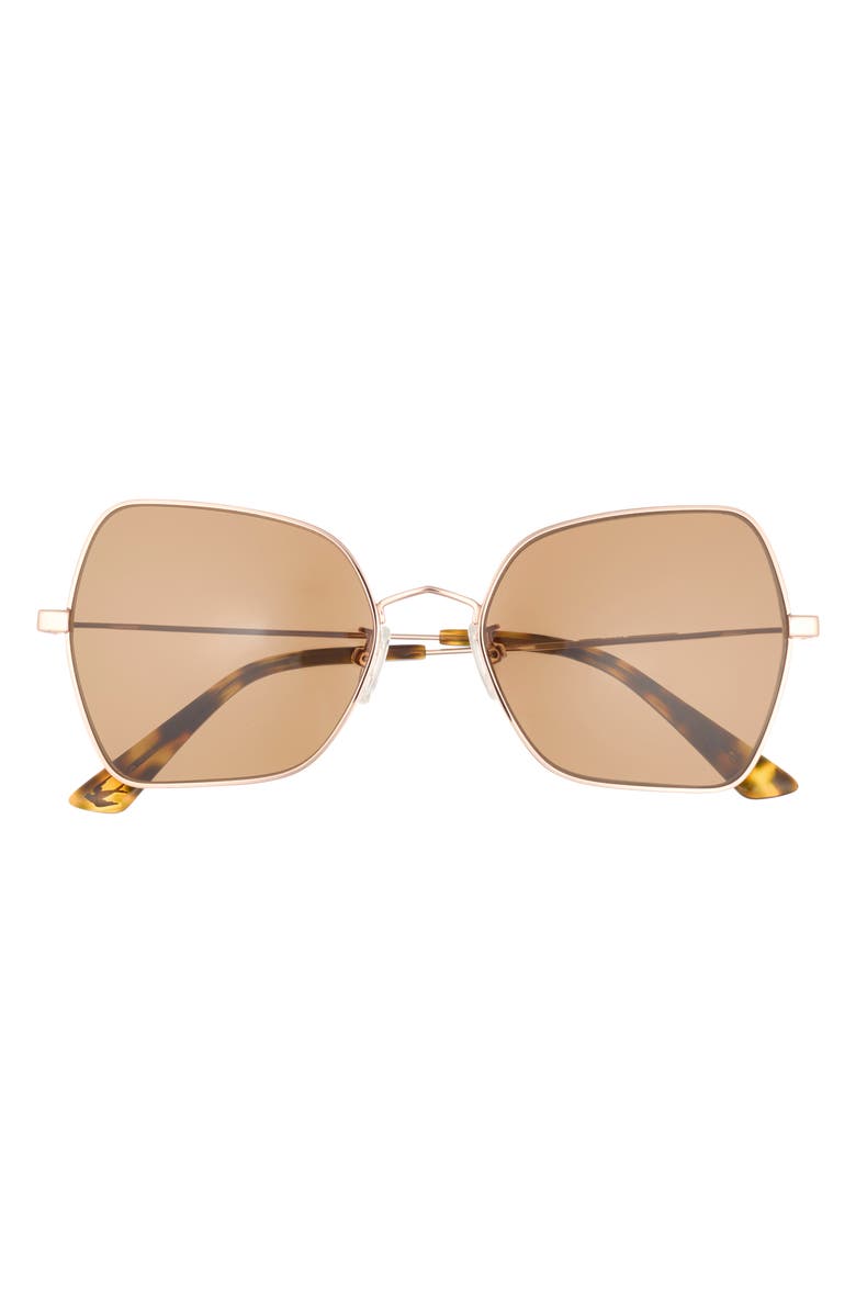 MCQ 55mm Polarized Butterfly Sunglasses, Main, color, Gold Gold Brown