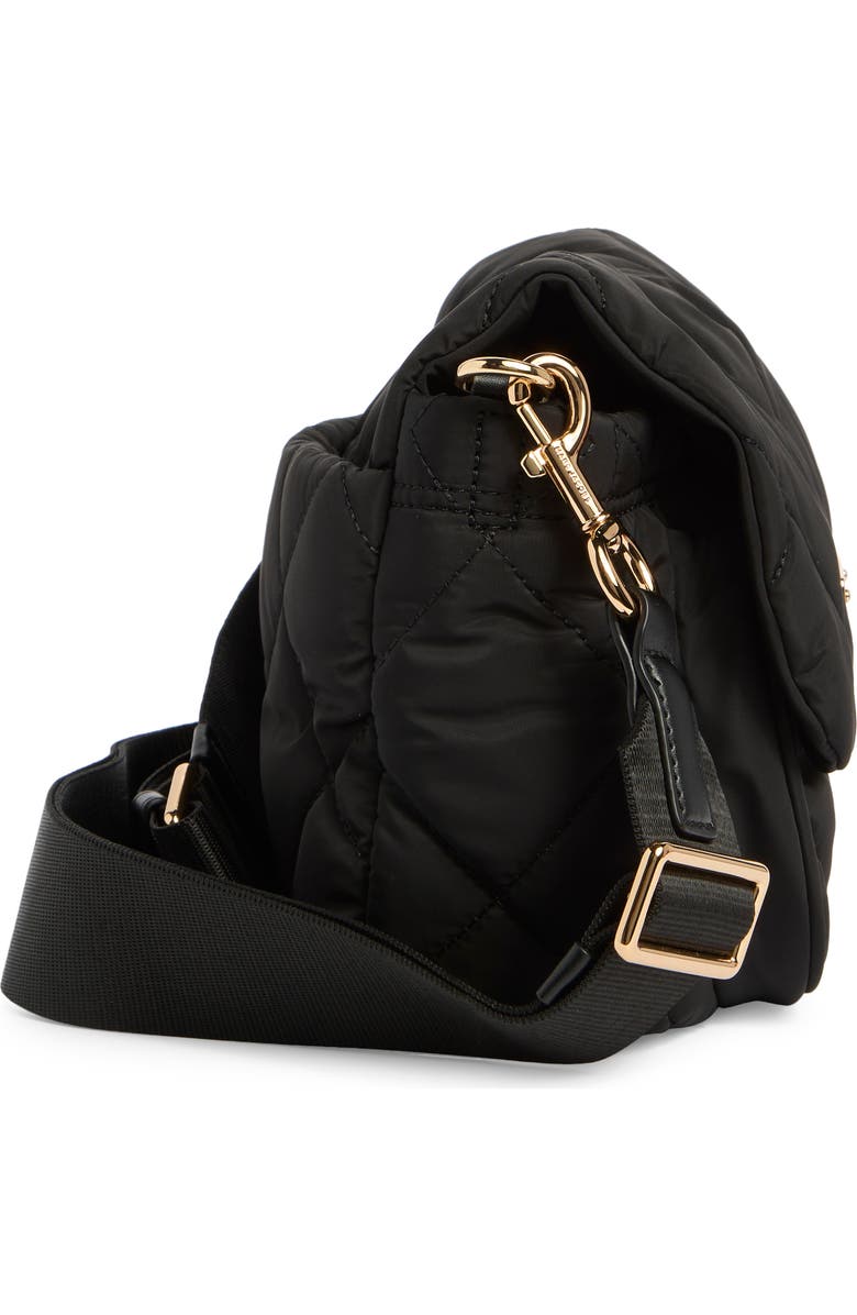 Marc Jacobs Quilted Nylon Utility Messenger Bag, Alternate, color, Black