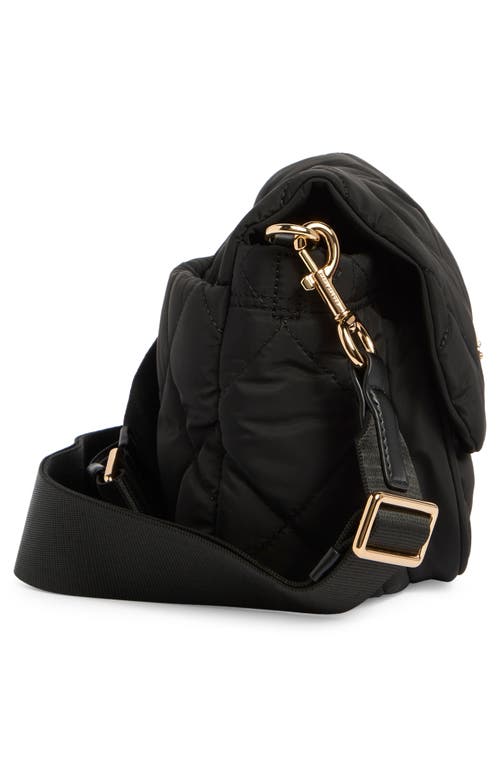 Marc Jacobs Quilted Nylon Messenger Bag In Black