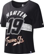STARTER Women's Starter Black Martin Truex Jr Record Setter T-Shirt