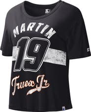 STARTER Women's Starter Black Martin Truex Jr Record Setter T-Shirt