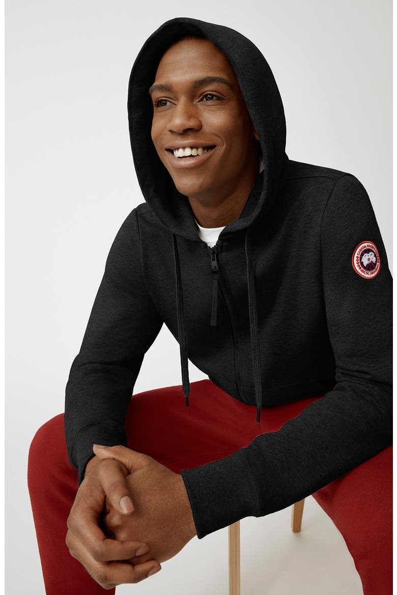Huron Full Zip Hoodie, Alternate, color, BLACK - NOIR