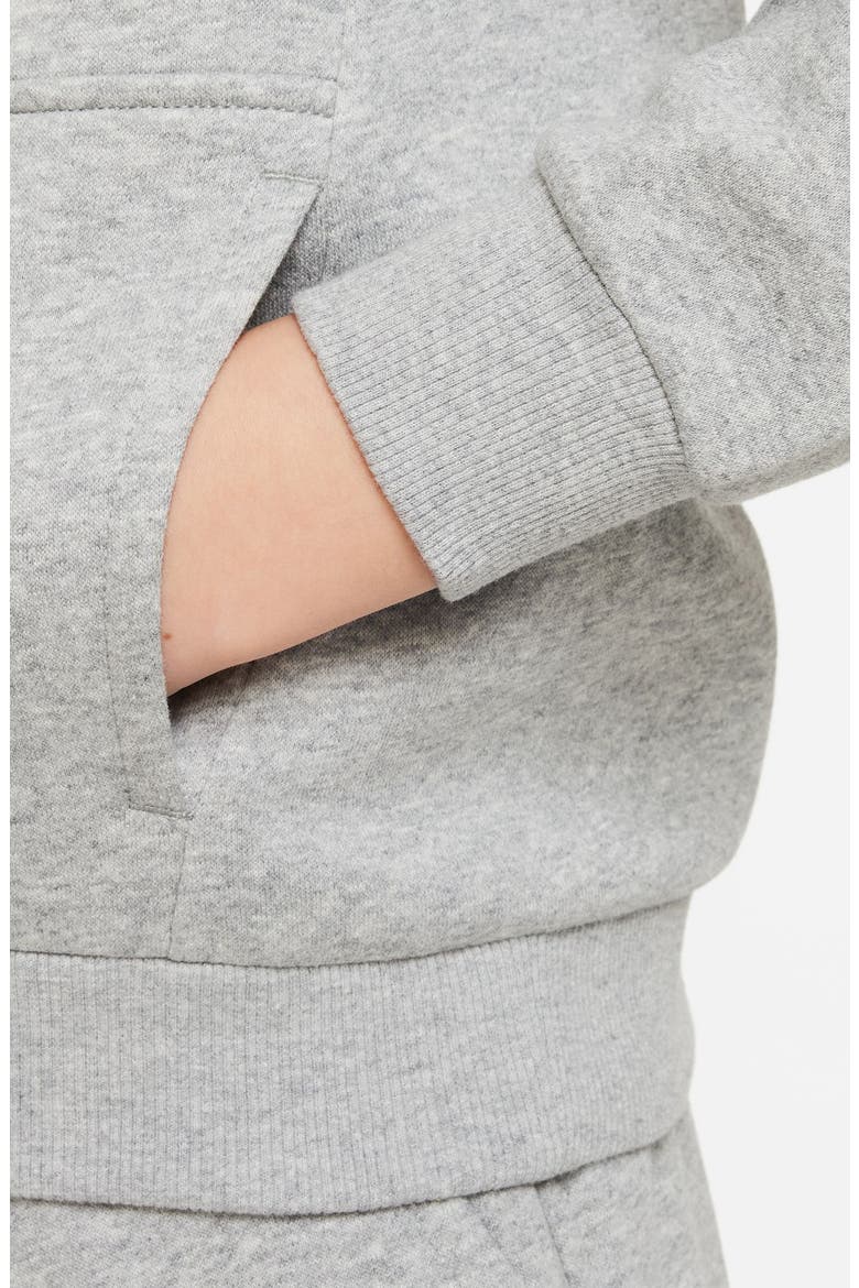 Kids' Club Fleece Hoodie, Alternate, color, 063 DK GREY HEATHER/WHITE