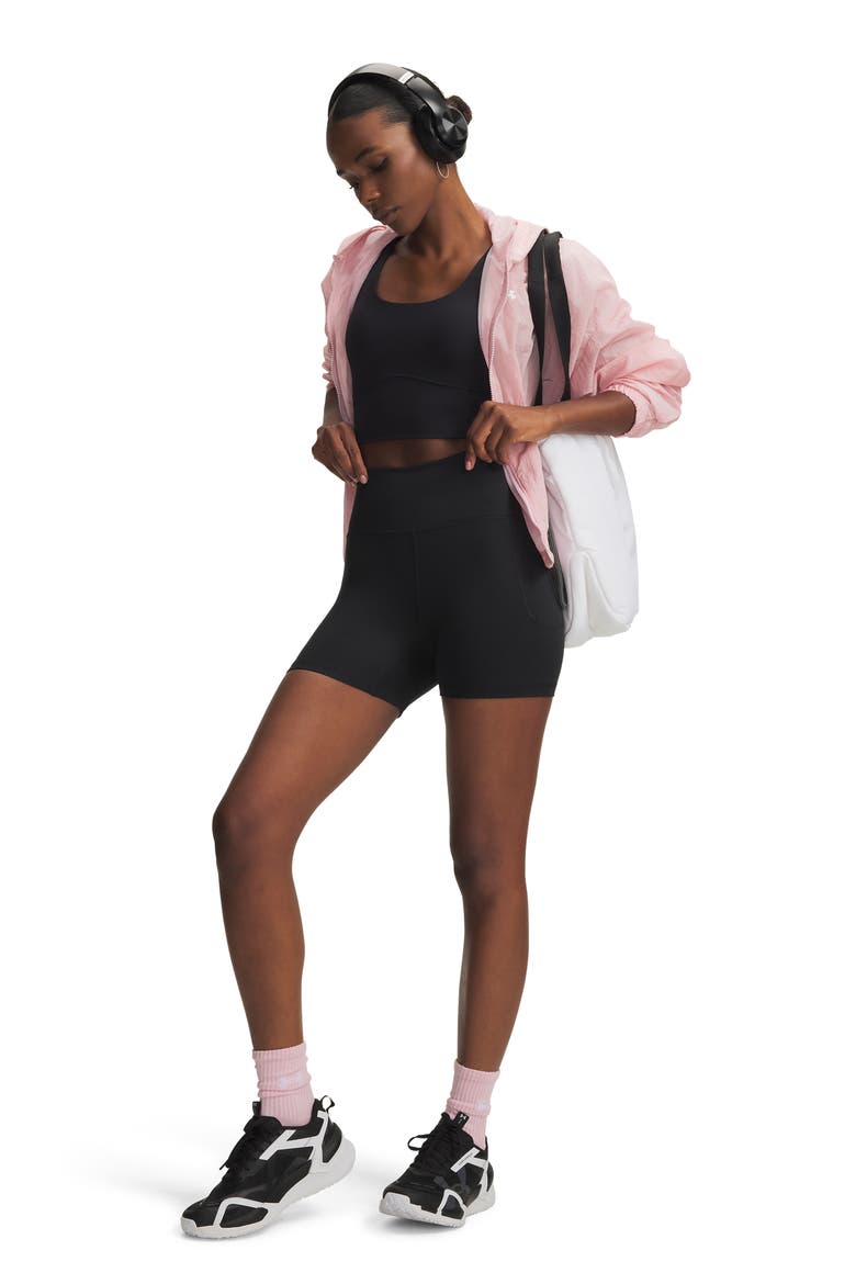 Meridan Middy High Waist Bike Shorts, Alternate, color, BLACK / / BLACK