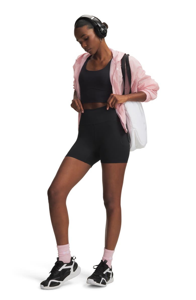 Under Armour Meridan Middy High Waist Bike Shorts, Alternate, color, Black / / Black