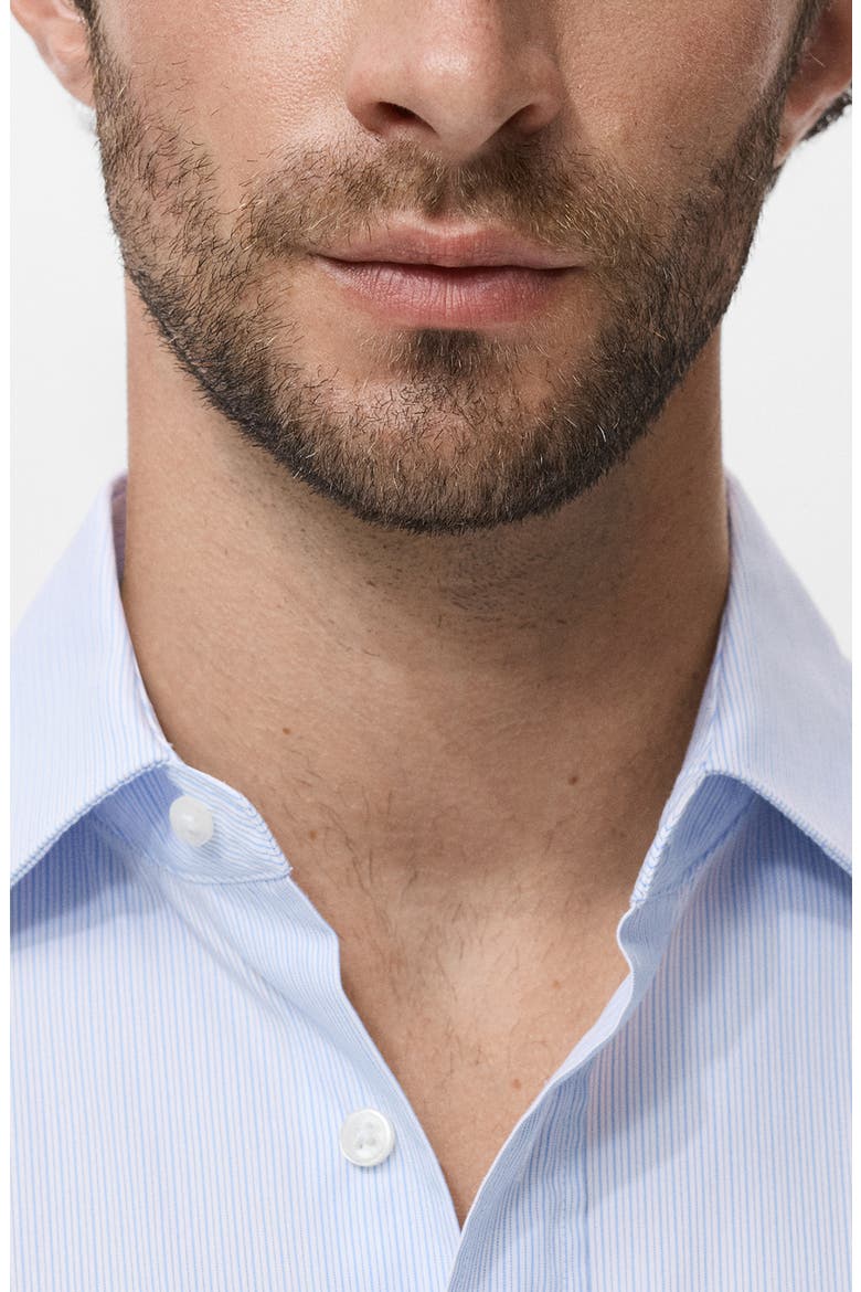 Regular Fit Stripe Cotton Button-Up Shirt, Alternate, color, WHITE