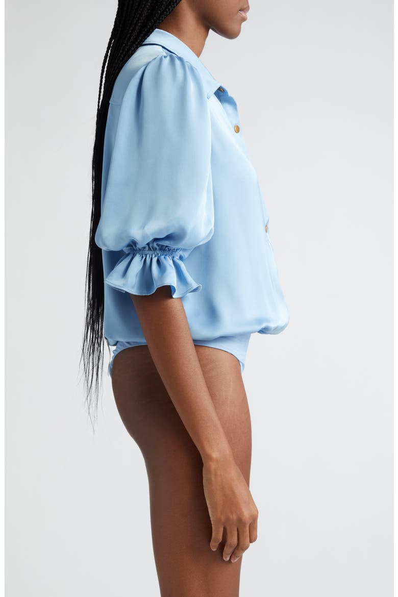 Dina Matte Satin Bodysuit, Alternate, color, BLUE QUARTZ