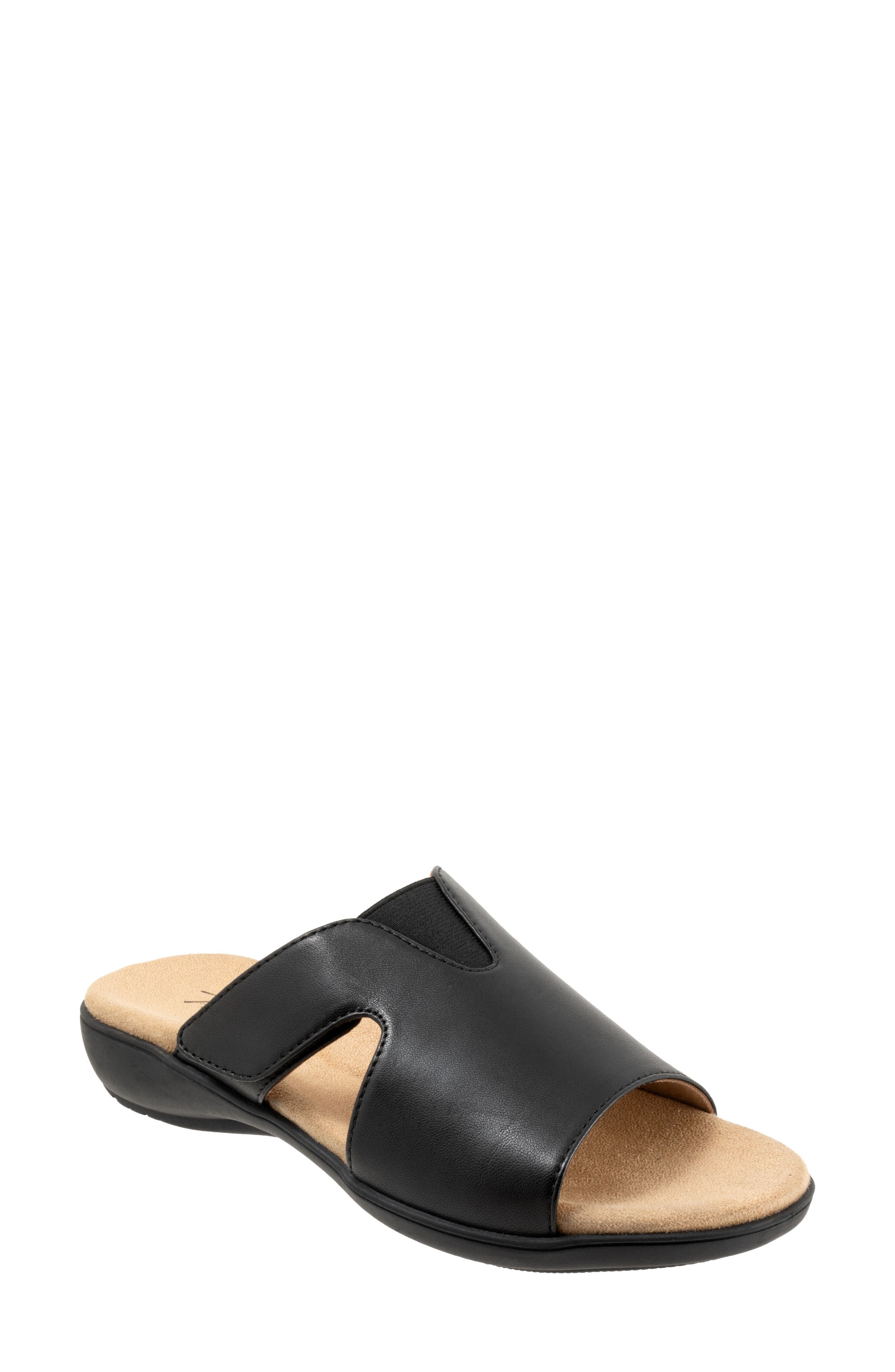 Trotters Roxine Slide Sandal, Main, color, Black