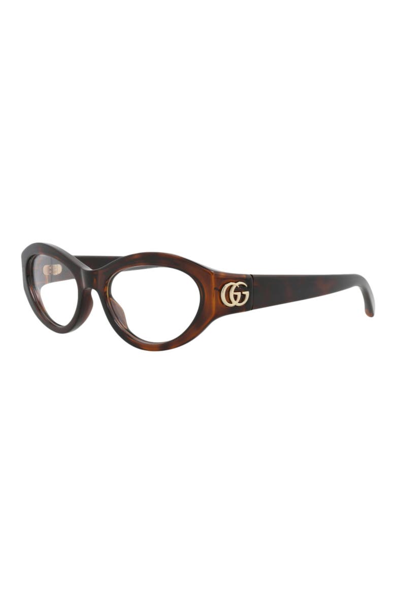 51mm Cat Eye Optical Glasses, Alternate, color, HAVANA HAVANA TRANSPARENT
