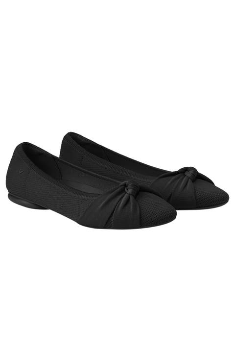 Almond-Toe Knotted Flats (Bibi)