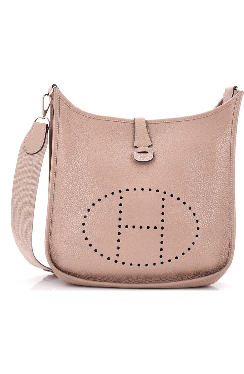 Pre-Owned Hermes Evelyne Bag Gen III Clemence PM, Main, color, Gris Tourterelle