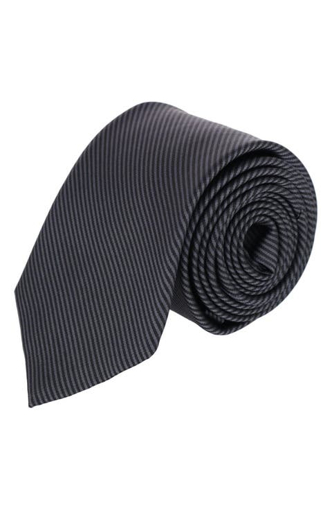 Leyton Stripe Silk X-Long Tie