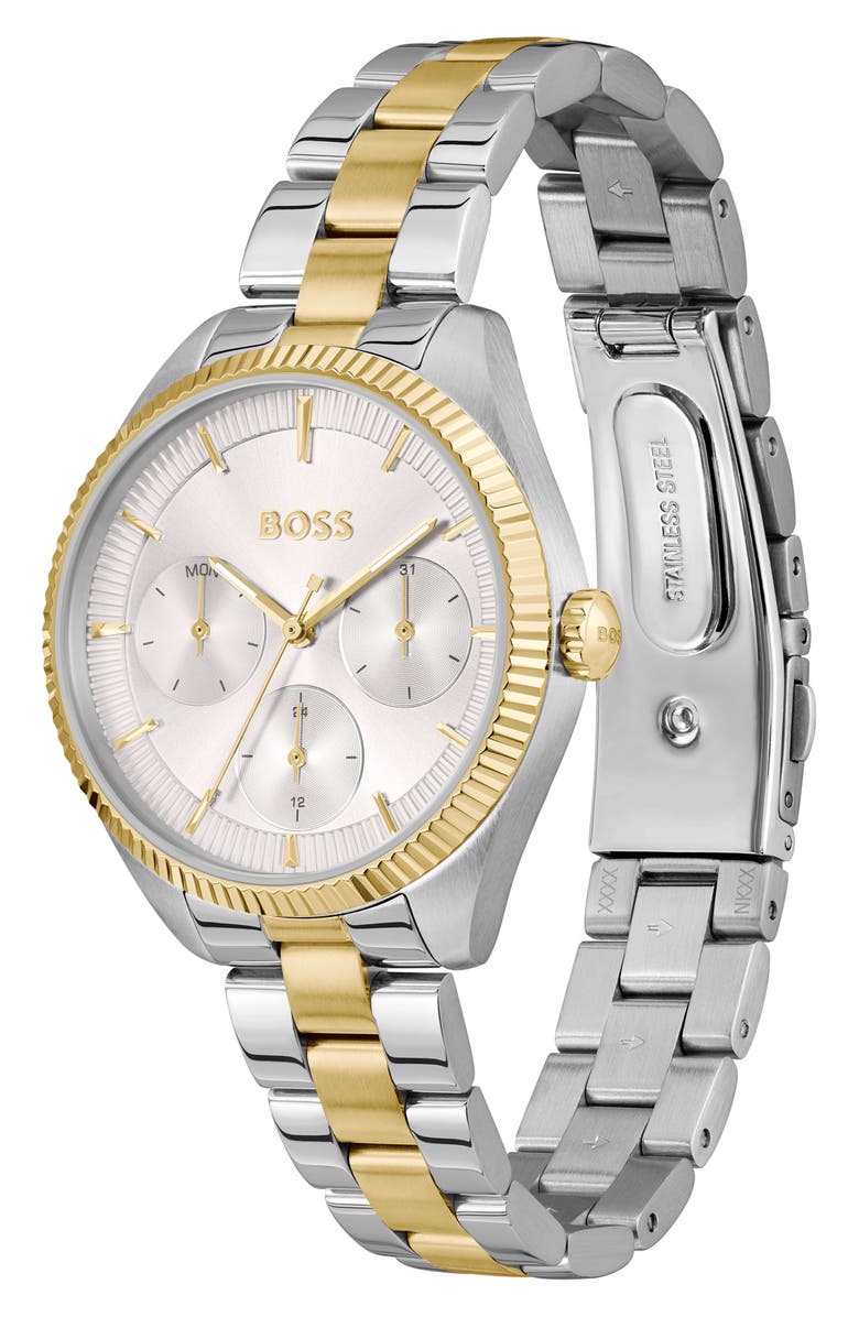 BOSS Sage Sport Bracelet Watch, 34mm, Alternate, color, Silver White