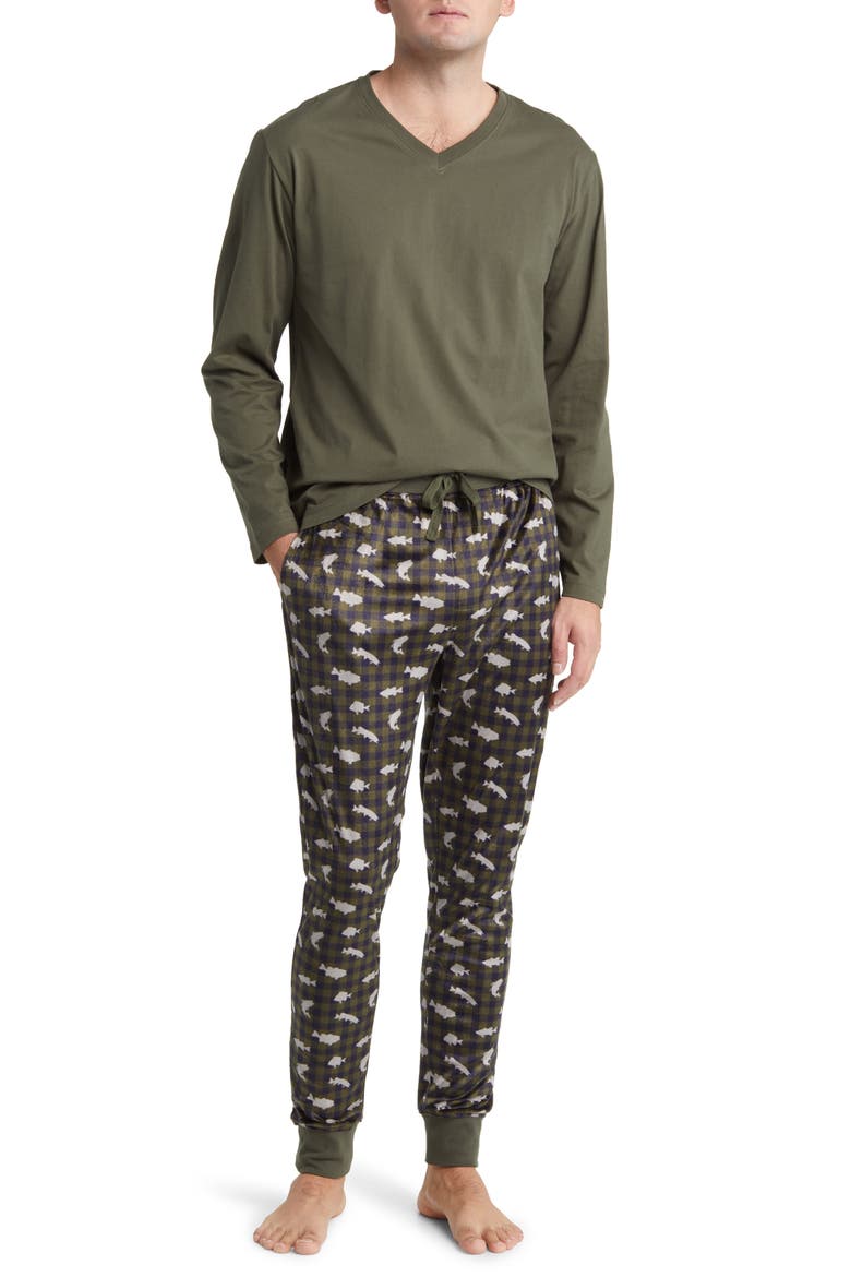 Chalet Pajamas, Main, color, GREEN