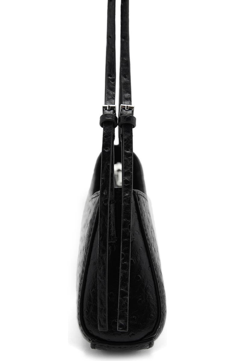 MANGO Oval Textured Faux Leather Shoulder Bag, Alternate, color,