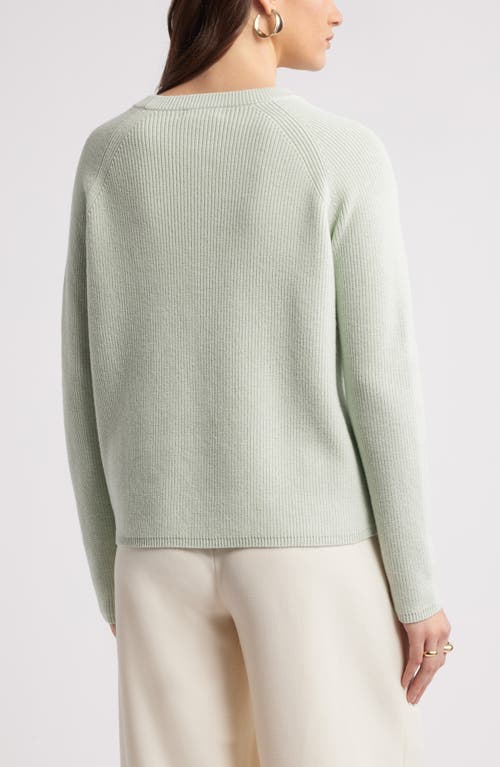 Nordstrom Rib Organic Cotton & Merino Wool Sweater In Green Hum