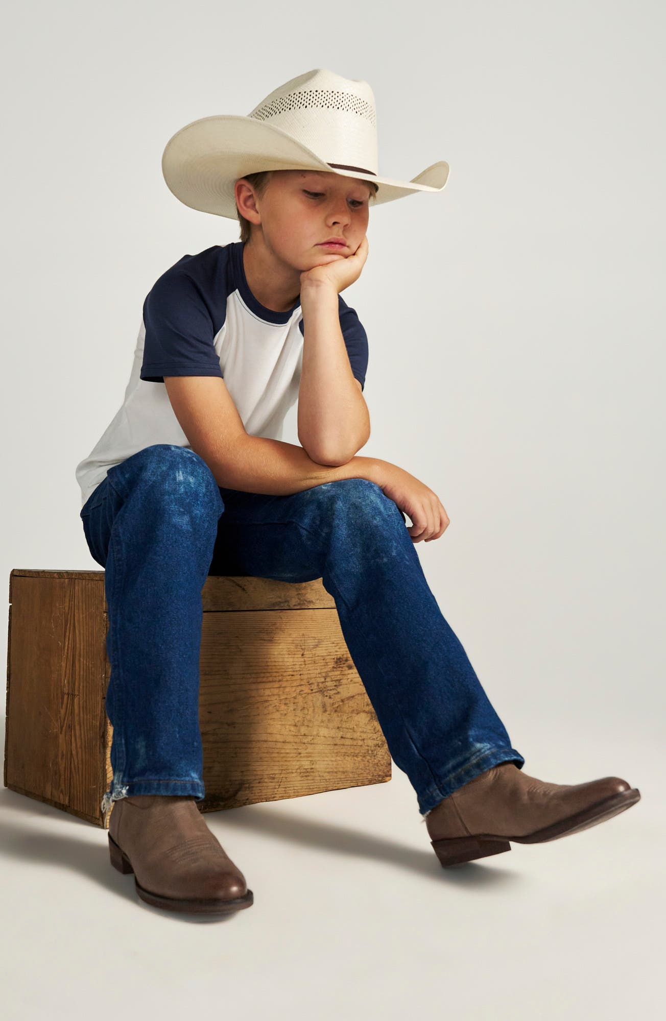 Kids' The Cartwright Western Boot, Alternate, color, CAFE
