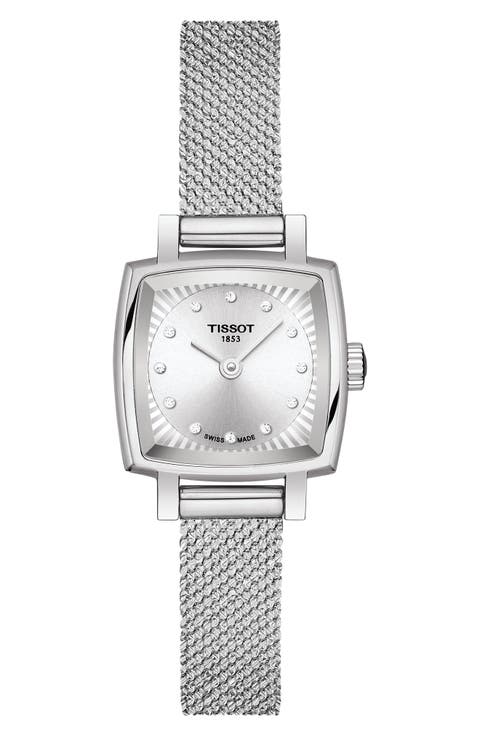 Lovely Square Diamond Bracelet Watch, 20mm