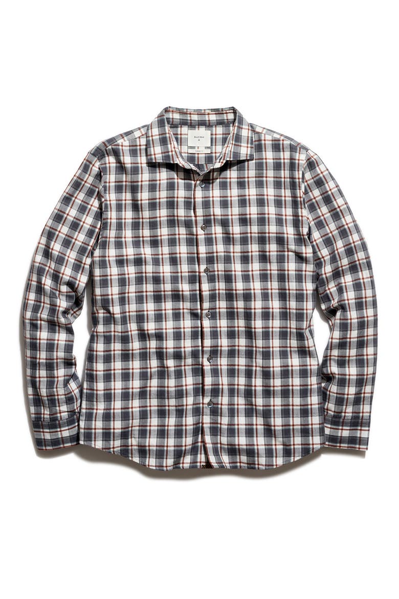 Hutcheson Plaid Button-Up Shirt, Alternate, color, CARBON BLUE MULTI