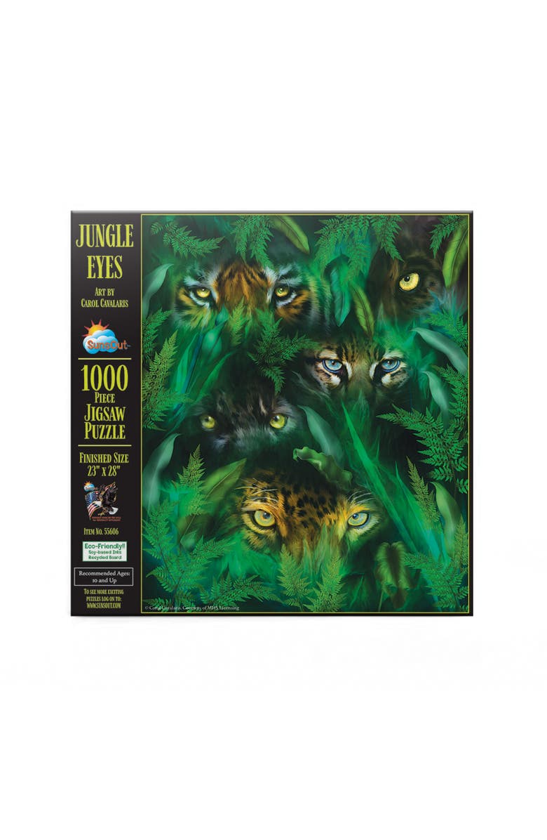 Sunsout Jungle Eyes 1000 piece Jigsaw Puzzle for Adults, Alternate, color, Multicolor