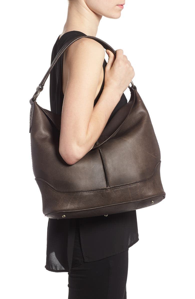 Frye Cara Leather Hobo Bag, Alternate, color,