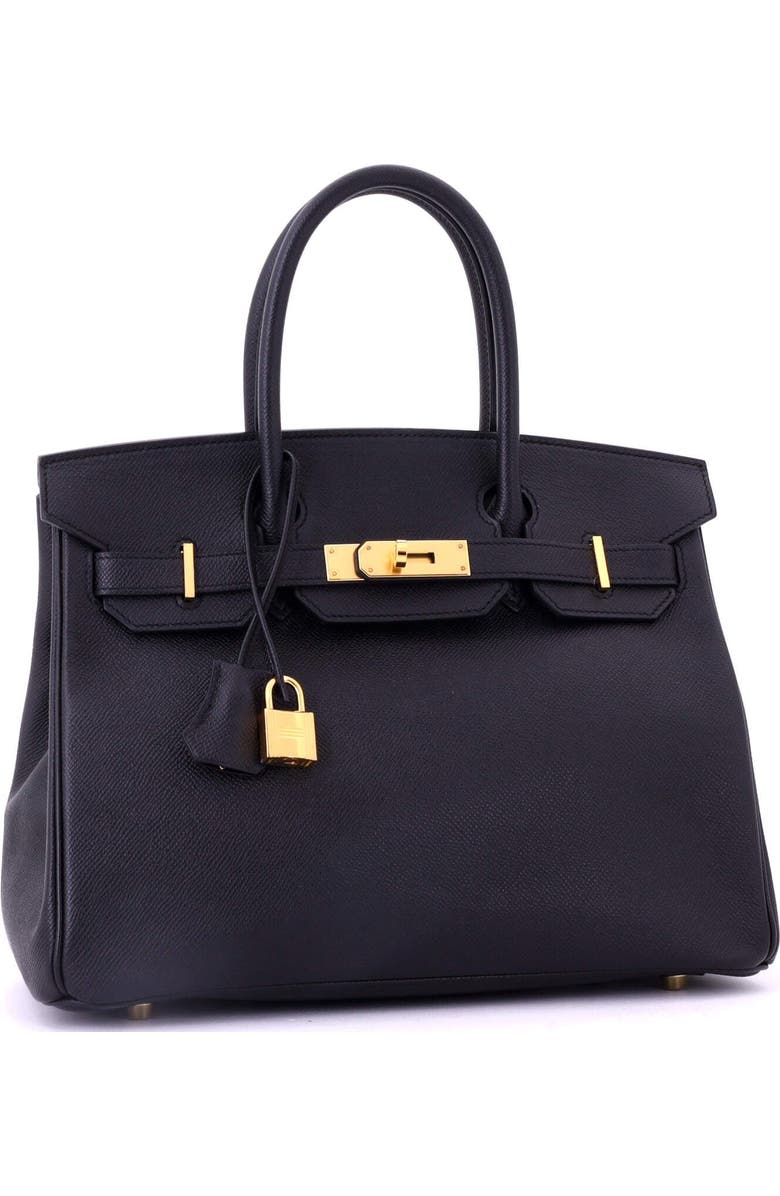 Pre-Owned Hermes Birkin Handbag Black Epsom with Gold Hardware 30, Alternate, color,