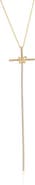 SUZY LEVIAN Cubic Zirconia Floral Cross Pendant Necklace