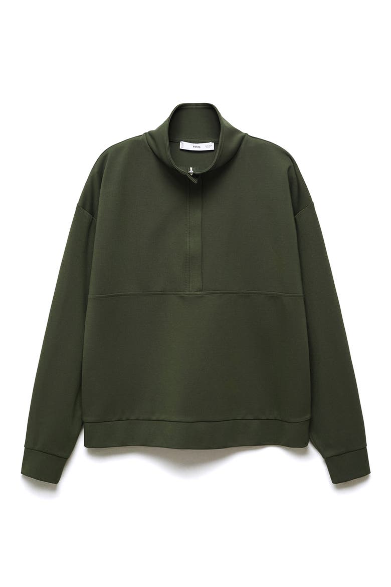Half Zip Sweatshirt, Alternate, color, KHAKI