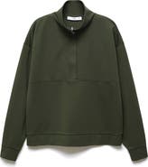 MANGO Half Zip Sweatshirt