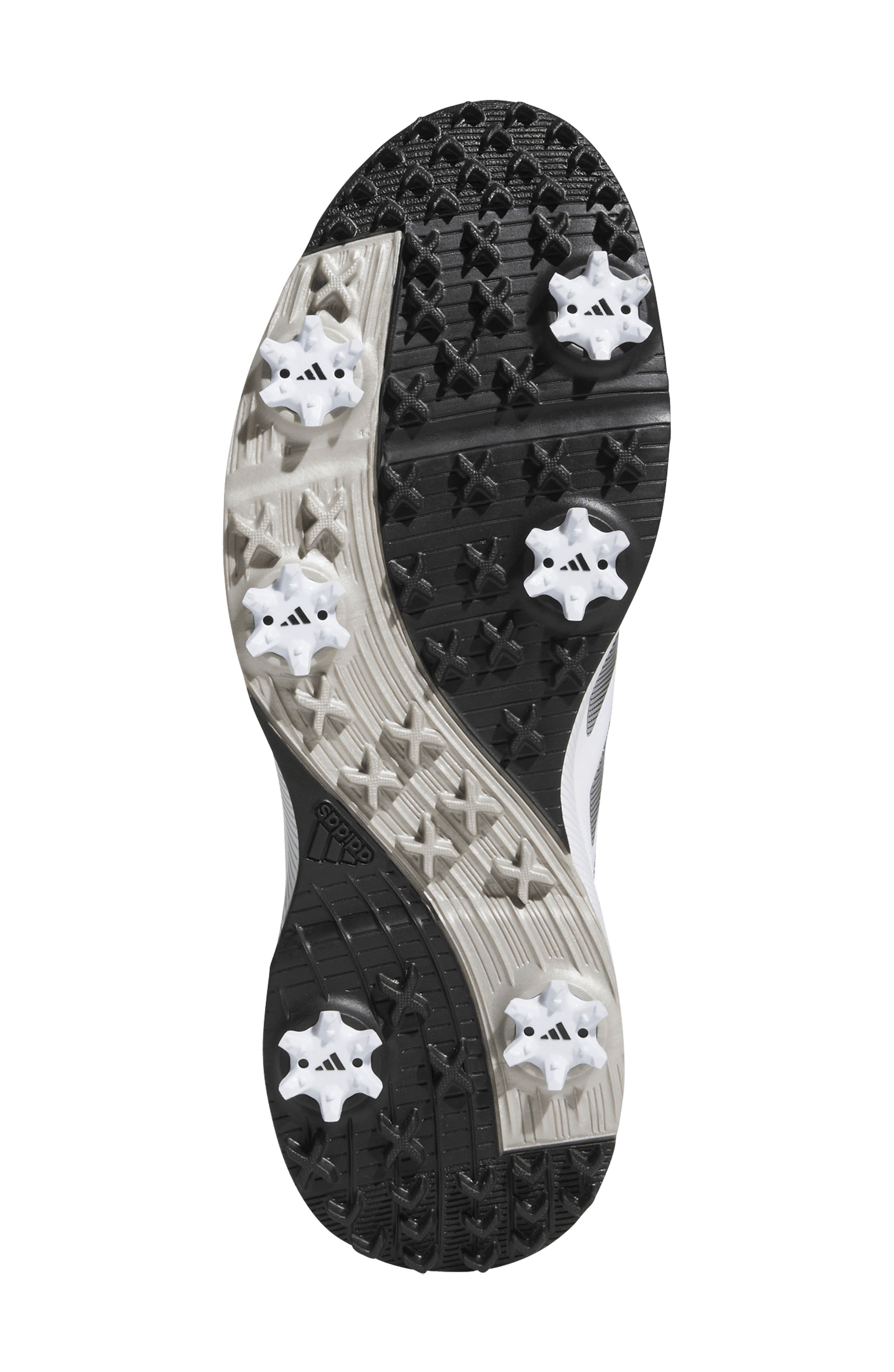 adidas Traxion Response Spikeless Golf Shoe, Alternate, color, White/ Black