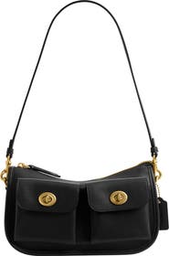 COACH Waverly Twin Turnlock Leather Shoulder Bag