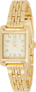 Lucky Brand Rectangular Link Bracelet Watch, 23mm x 32mm