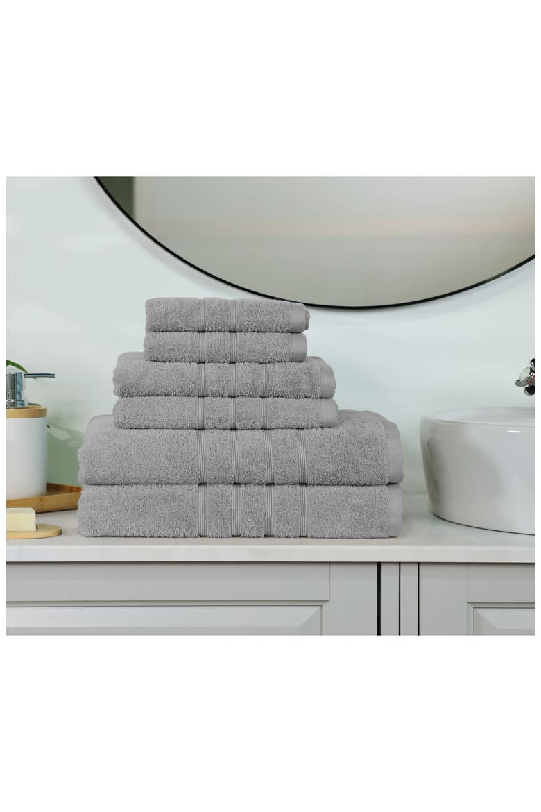 Ultimate 6-Piece Towel Set, Alternate, color, MONUMENT GREY