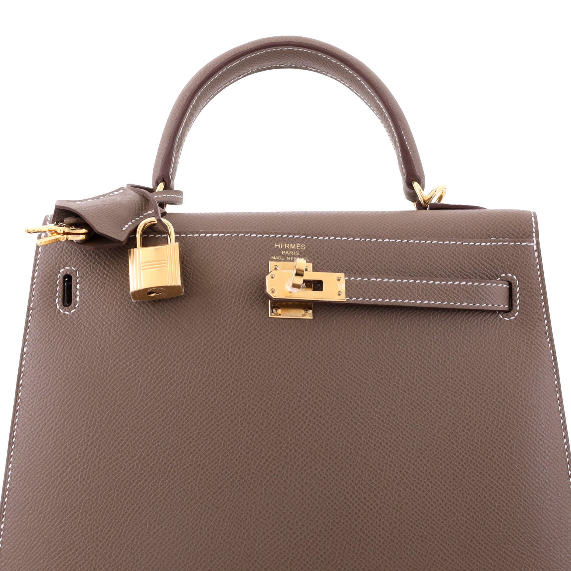 Kelly Handbag Grey Epsom with Gold Hardware 25, Alternate, color, Grey