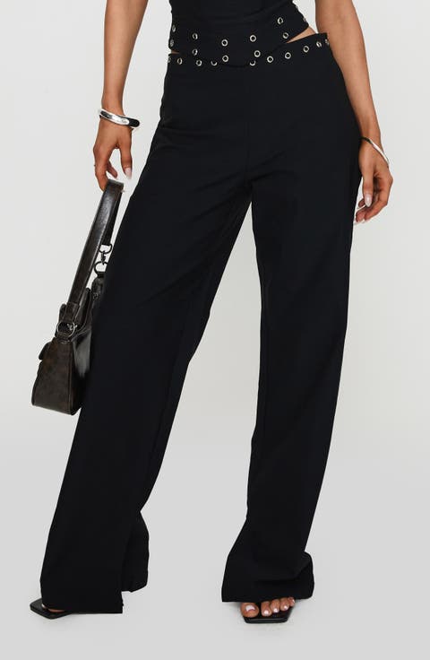 Passionette Grommet Wide Leg Pants