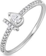 Bony Levy Maya Pear Cut Diamond Pavé Ring