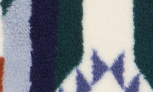 Marika Blair Faux Shearling Zip Jacket In Blue